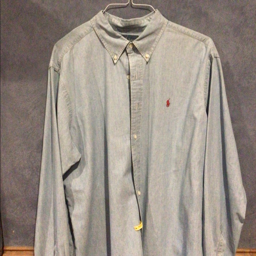 Ralph Lauren Denim Button-down Long Sleeve Shirt - XXL